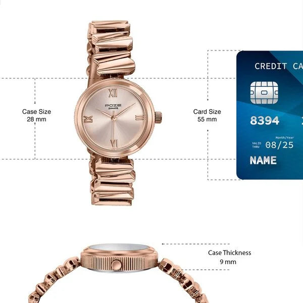Poze By Sonata Quartz Analog Watch For Women SP80172WM01W - KRISHNA WATCH COMPANY