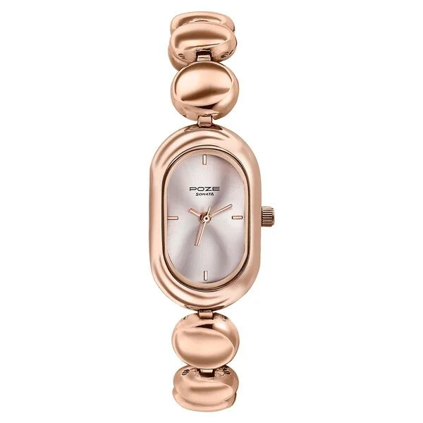 Poze By Sonata Quartz Analog Watch For Women SP80173WM01W - KRISHNA WATCH COMPANY