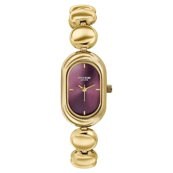 Poze By Sonata Quartz Analog Watch For Women sp80173ym01w - KRISHNA WATCH COMPANY