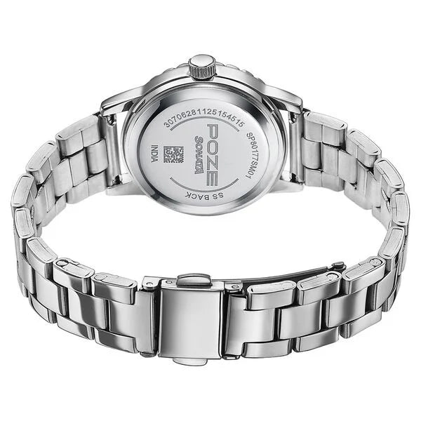Poze By Sonata Quartz Analog Watch For Women - SP80177SM01W - KRISHNA WATCH COMPANY