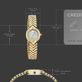 Poze By Sonata Quartz Analog White Mother of Pearl Dial Golden Metal Strap Watch For Women SP80209YM01W