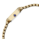 Poze By Sonata Quartz Analog White Mother of Pearl Dial Golden Metal Strap Watch For Women SP80209YM01W