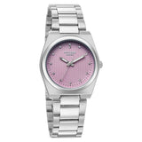 Poze By Sonata Quartz Analog Purple Dial Silver Metal Strap Watch For Women SP80210SM01W