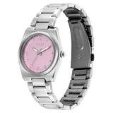 Poze By Sonata Quartz Analog Purple Dial Silver Metal Strap Watch For Women SP80210SM01W