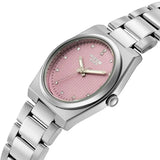 Poze By Sonata Quartz Analog Purple Dial Silver Metal Strap Watch For Women SP80210SM01W