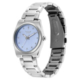 Poze By Sonata Quartz Analog Blue Dial Silver Metal Strap Watch For Women SP80210SM02W