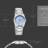 Poze By Sonata Quartz Analog Blue Dial Silver Metal Strap Watch For Women SP80210SM02W