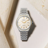 Seiko Presage Classic Series in Delicate Cream Silk - SPB478J1 - KRISHNA WATCH COMPANY