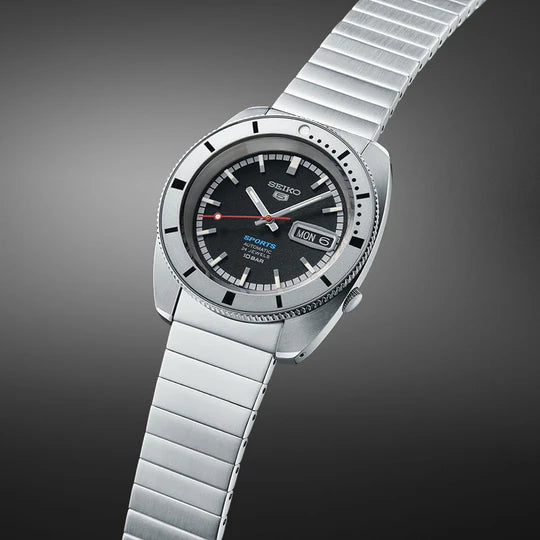 Seiko 5 Sports Pepper Black 1968 Recreation Limited Edition - SRPL05K1 - KRISHNA WATCH COMPANY