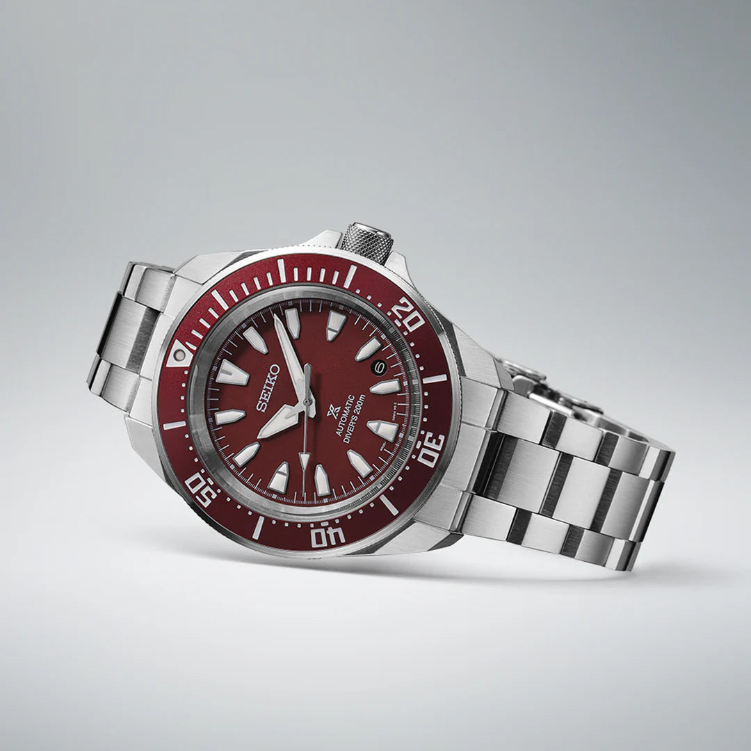 Seiko 5 Sports Prospex 4R Red Shog-urai Diver - SRPL11K1 - KRISHNA WATCH COMPANY
