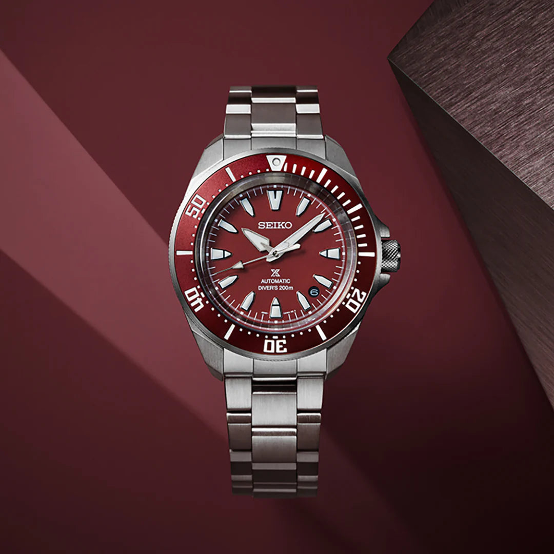 Seiko 5 Sports Prospex 4R Red Shog-urai Diver - SRPL11K1 - KRISHNA WATCH COMPANY