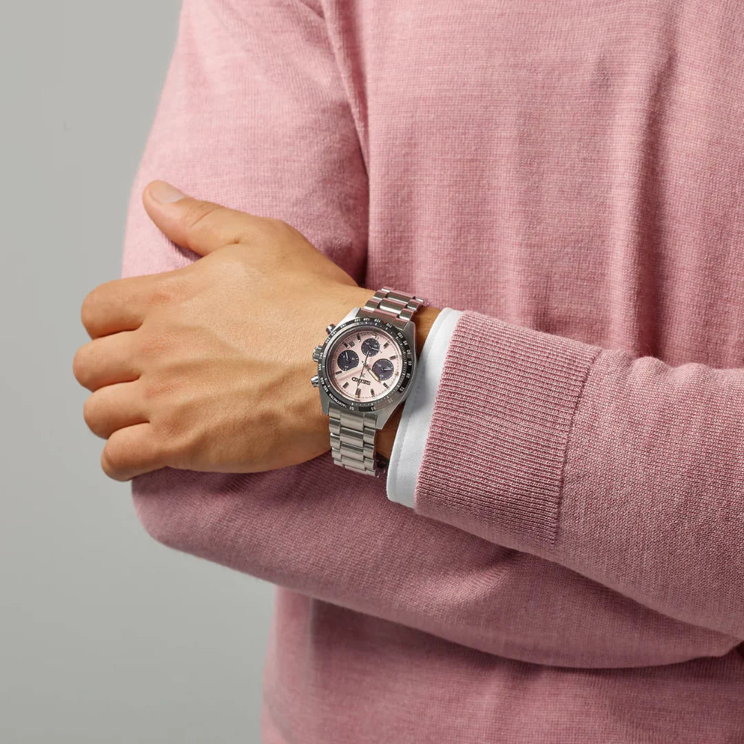 Seiko Prospex Speedtimer in Pale Pink - SSC963P1 - KRISHNA WATCH COMPANY