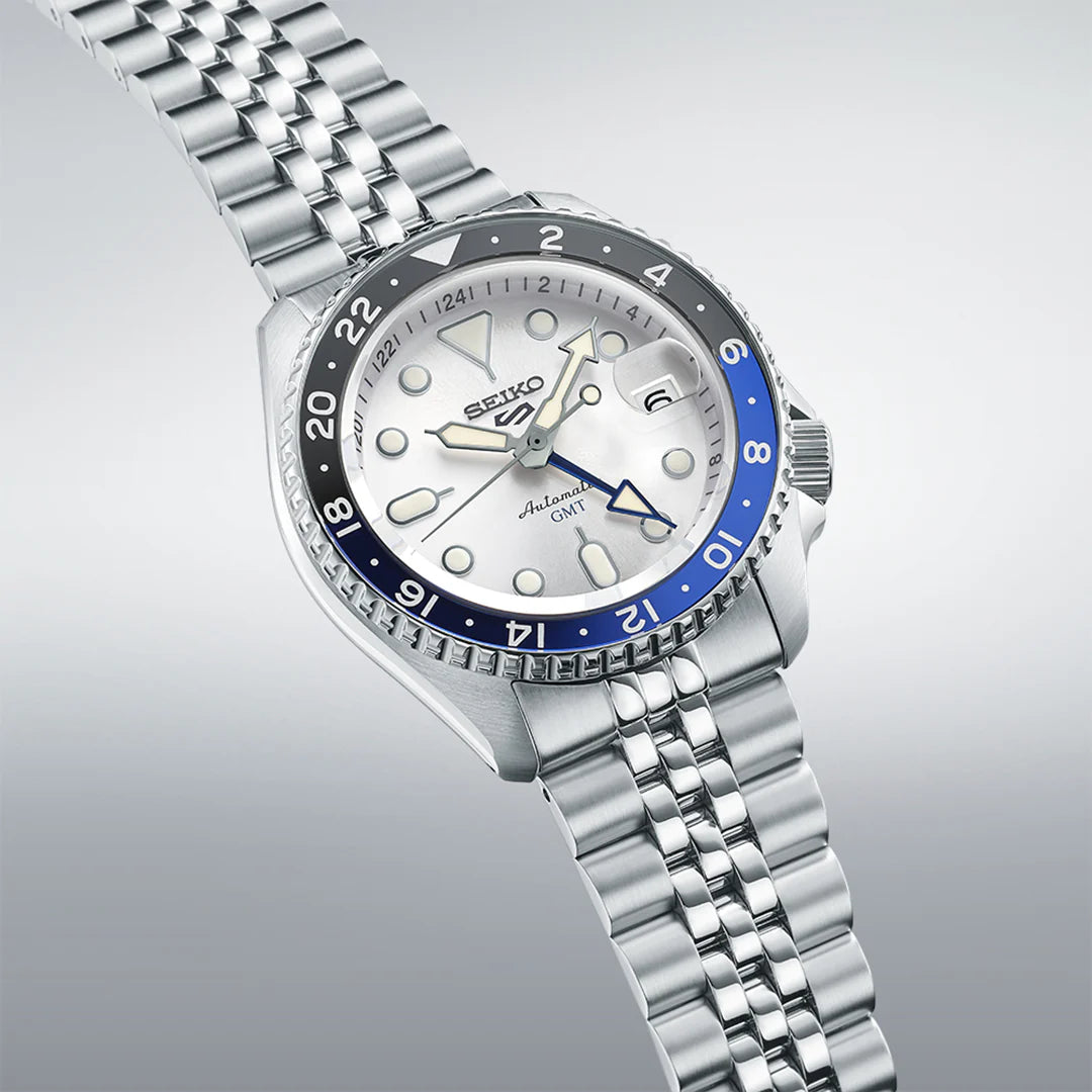 Seiko 5 Sports SKX GMT Sky Blue, Silver Cloud - SSK033K1 - KRISHNA WATCH COMPANY