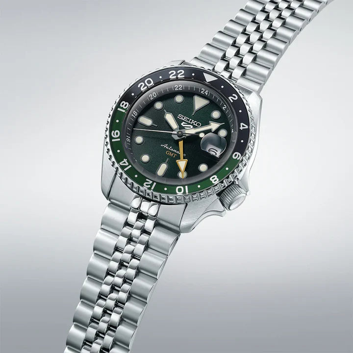Seiko 5 Sports SKX GMT Bi-Colour Green - SSK035K1 - KRISHNA WATCH COMPANY
