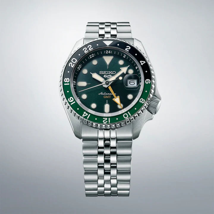 Seiko 5 Sports SKX GMT Bi-Colour Green - SSK035K1 - KRISHNA WATCH COMPANY
