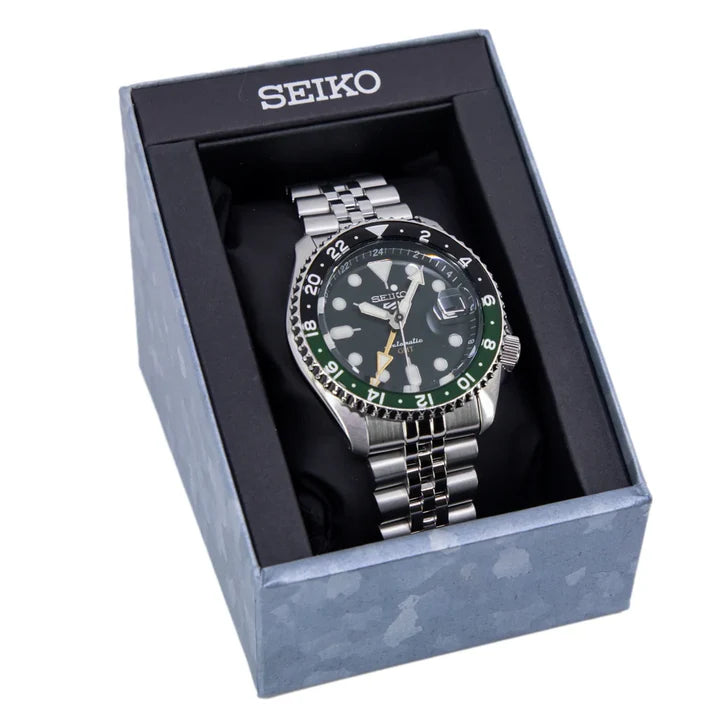 Seiko 5 Sports SKX GMT Bi-Colour Green - SSK035K1 - KRISHNA WATCH COMPANY