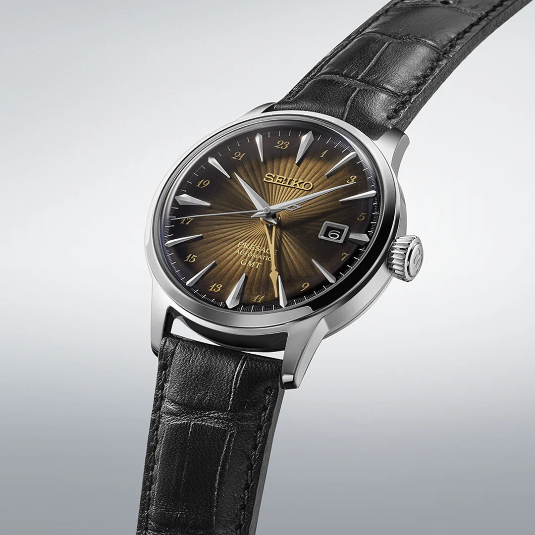 Seiko Presage ‘Rusty Nail’ Cocktail Time GMT - SSK039J1 - KRISHNA WATCH COMPANY