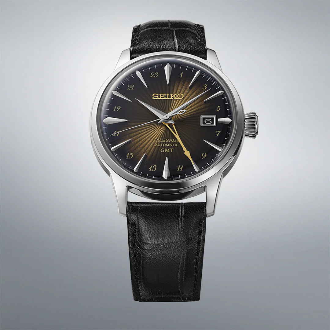 Seiko Presage ‘Rusty Nail’ Cocktail Time GMT - SSK039J1 - KRISHNA WATCH COMPANY