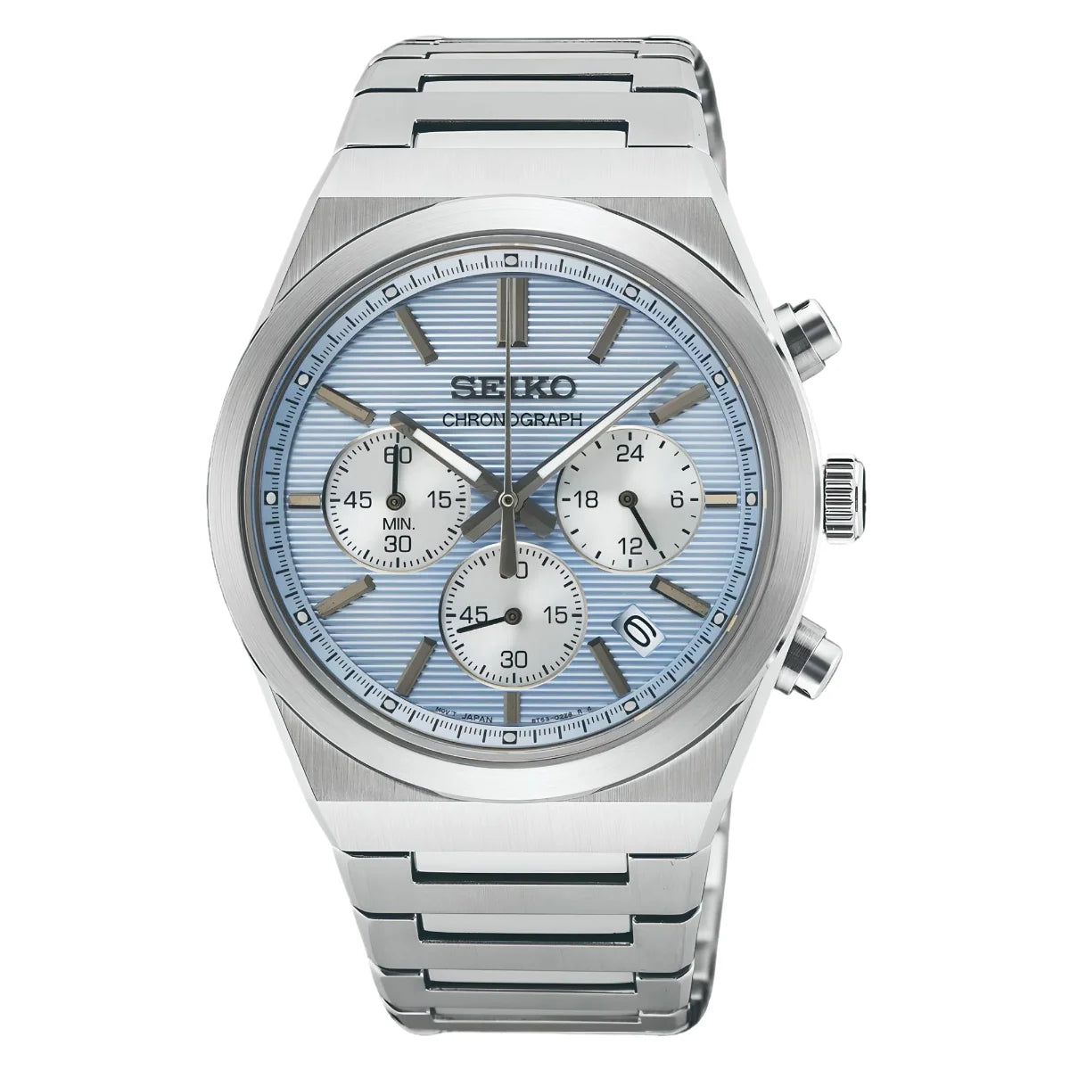 Seiko Conceptual: Sporty Quartz Chronograph in Light Blue SSB459P1