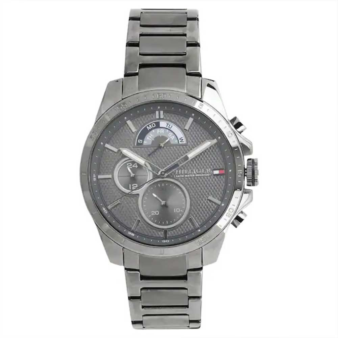 Tommy hilfiger Men Decker Round Grey Watches 1791347 - KRISHNA WATCH COMPANY
