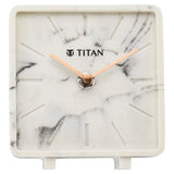 Titan Contemporary Marble Texture Table Clock 12.5 x 12.5 cm (Small) T0002RA01
