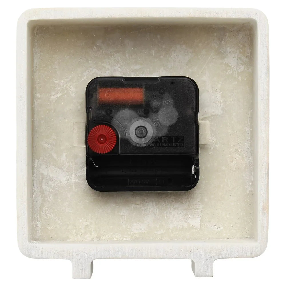 Titan Contemporary Marble Texture Table Clock 12.5 x 12.5 cm (Small) T0002RA01 - KRISHNA WATCH COMPANY