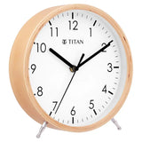 TITAN Wooden Shelf Clock with Silent Sweep T0004WA03