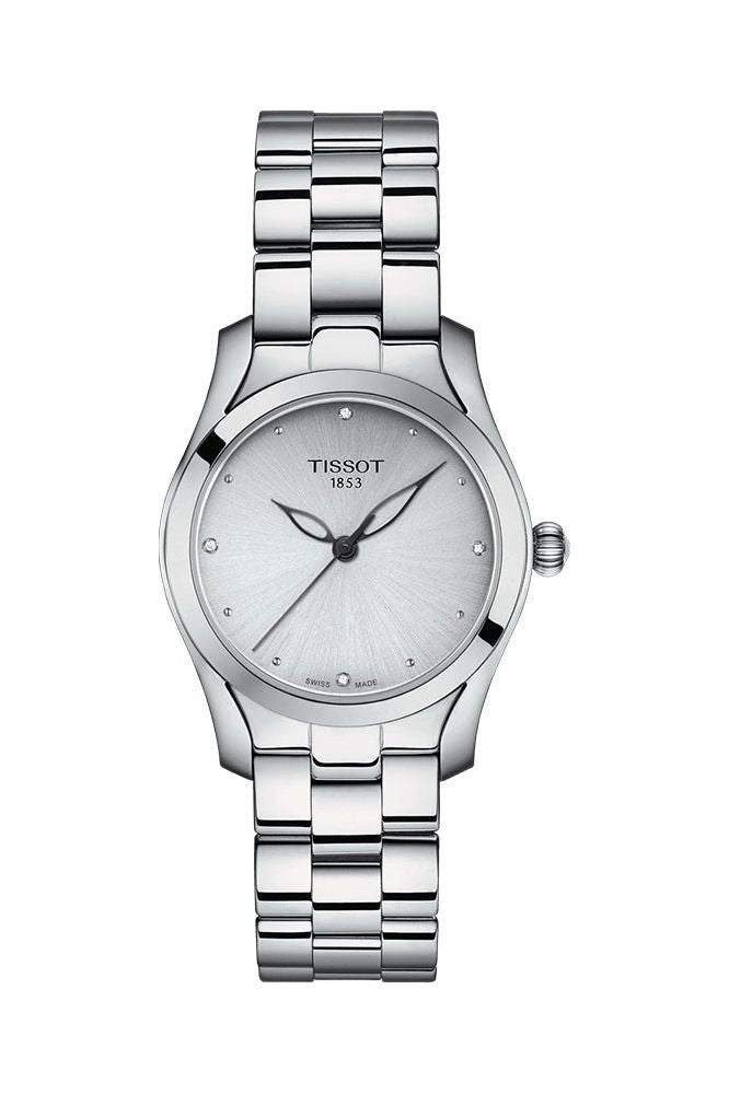 Tissot T-Wave Diamond Silver Dial Watch Women's T1122101103600 - KRISHNA WATCH COMPANY
