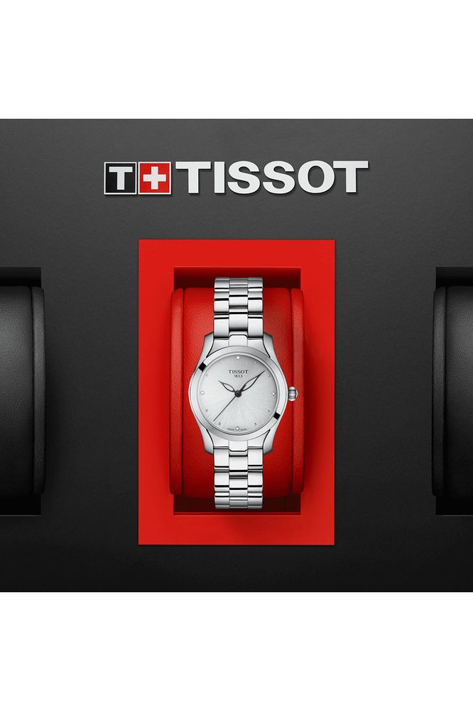 Tissot T-Wave Diamond Silver Dial Watch Women's T1122101103600 - KRISHNA WATCH COMPANY
