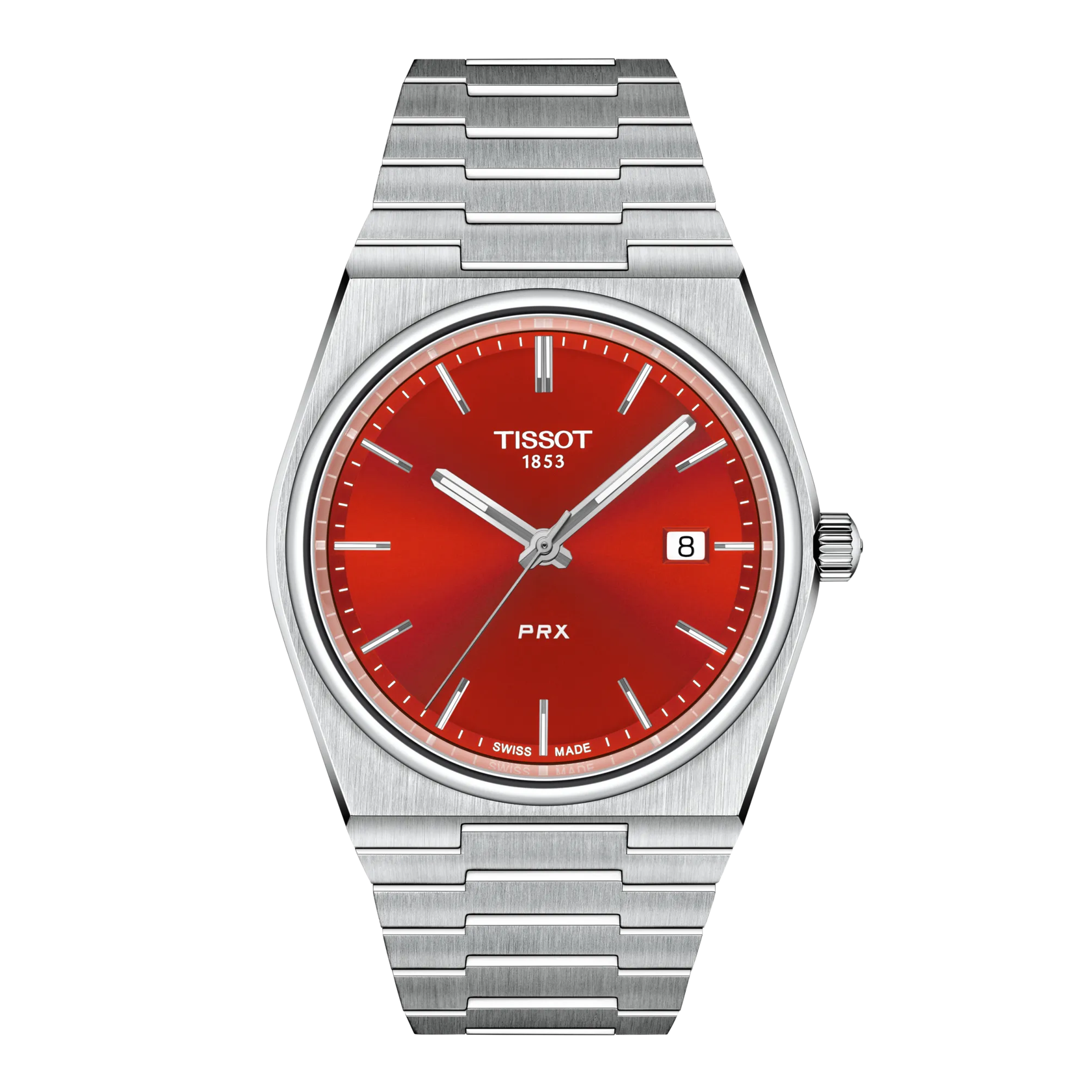 Tissot PRX Quartz Red Dial Men 40mm T1374101142100 - KRISHNA WATCH COMPANY