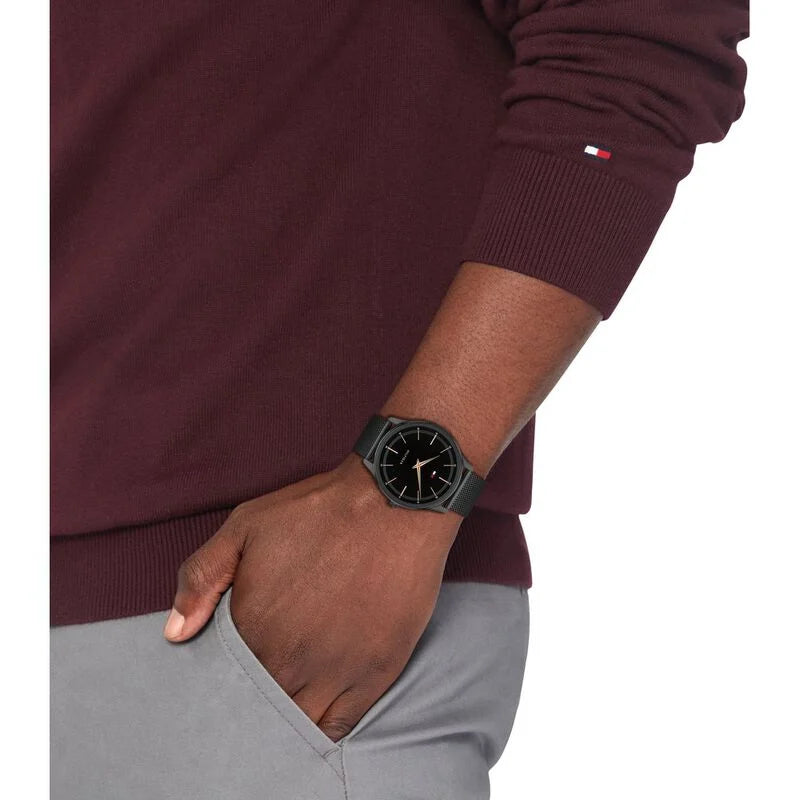 Tommy Hilfiger Men Black Dial Analog Watch NETH1710470W - KRISHNA WATCH COMPANY