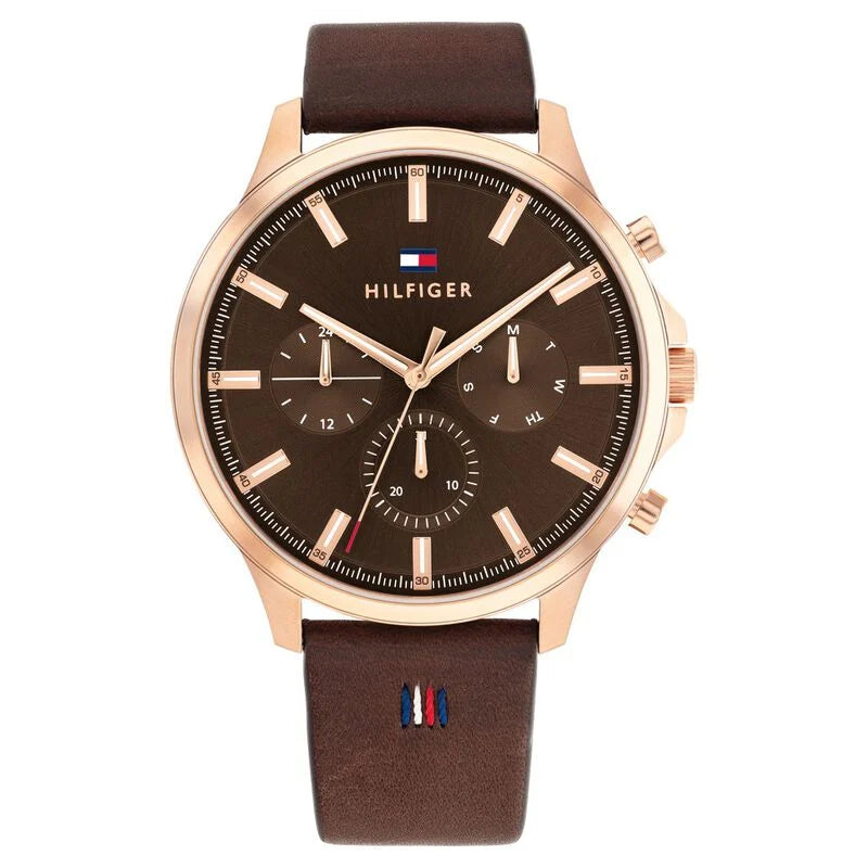 Tommy Hilfiger Brown Dial Quartz Analog Watch for Men NETH1710497 - KRISHNA WATCH COMPANY