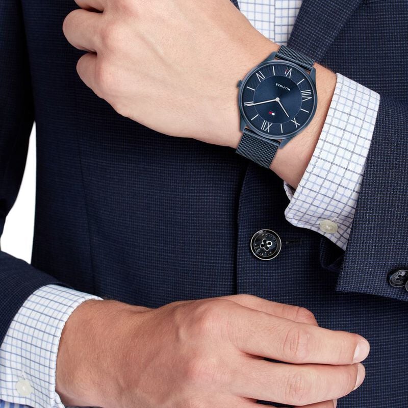 Tommy Hilfiger Blue Dial Blue Stainless Steel Strap Watch for Men TH1710514 - KRISHNA WATCH COMPANY