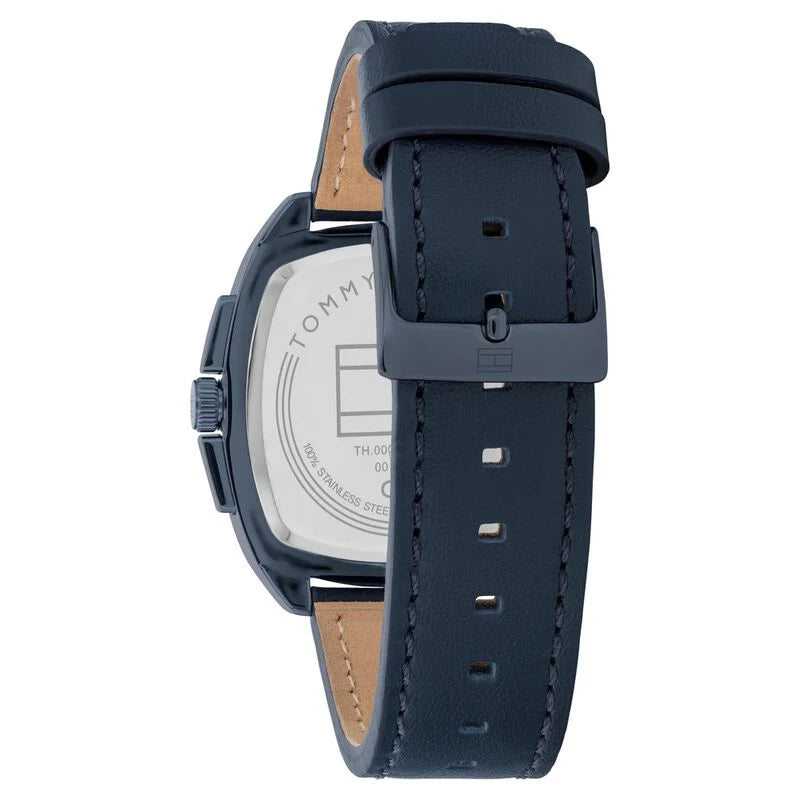 Tommy Hilfiger Quartz Multifunction Blue Dial Blue Leather Strap Watch for Men TH1710558 - KRISHNA WATCH COMPANY