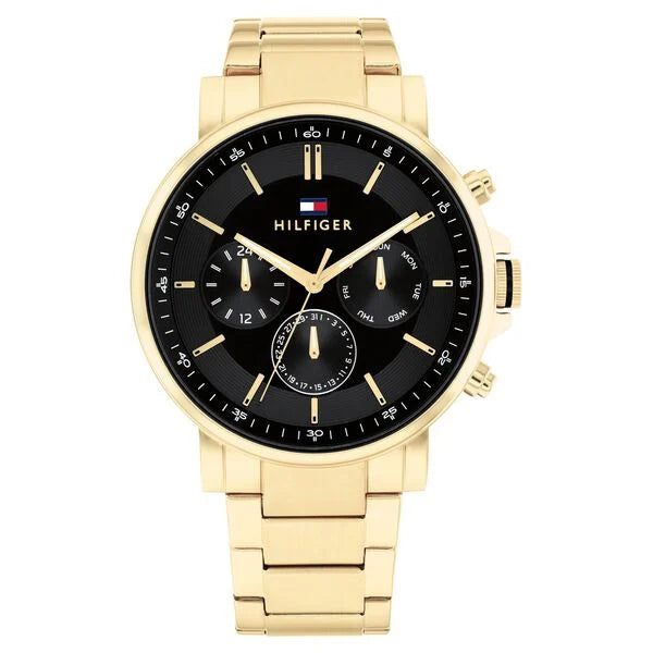 Tommy Hilfiger Multifunction Black Stainless Steel Strap for Men th1710589 - KRISHNA WATCH COMPANY