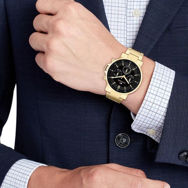 Tommy Hilfiger Multifunction Black Stainless Steel Strap for Men th1710589 - KRISHNA WATCH COMPANY