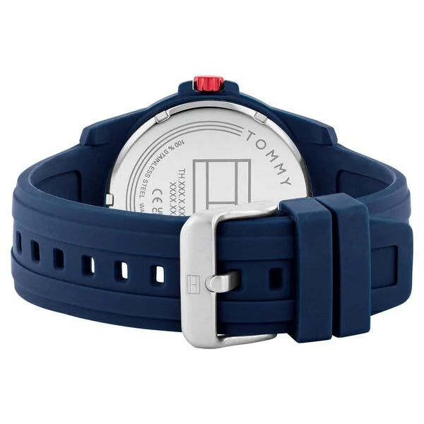 Tommy Hilfiger Quartz Analog Blue Silicone Strap for Men th1710595w - KRISHNA WATCH COMPANY