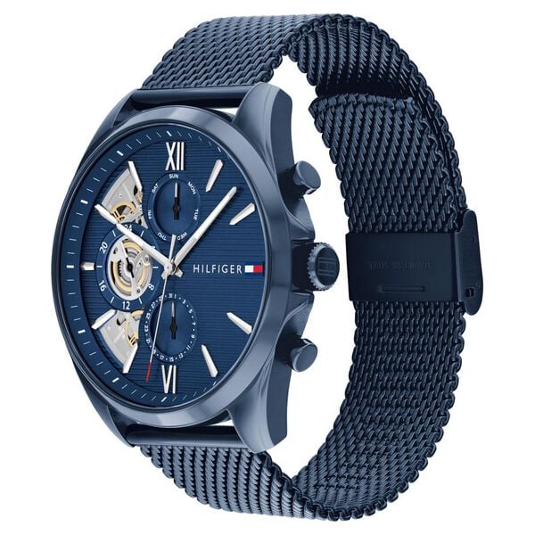 Tommy Hilfiger Multifunction Blue Dial Blue Color Stainless Steel Strap Watch For Men th1710648 - KRISHNA WATCH COMPANY