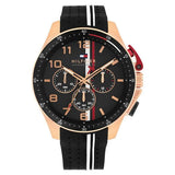 Tommy Hilfiger Chronograph Black Dial Watch For Men - TH1710709 - KRISHNA WATCH COMPANY