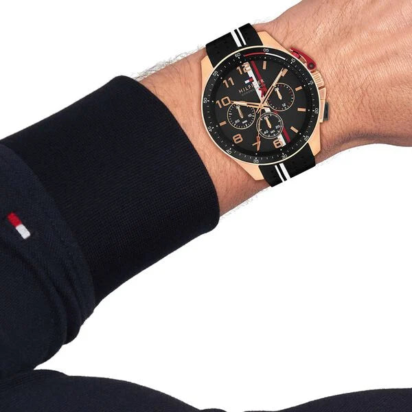 Tommy Hilfiger Chronograph Black Dial Watch For Men - TH1710709