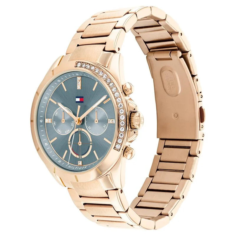 Tommy Hilfiger Quartz Multifunction Blue Dial Stainless Steel Strap Watch for Women NETH1782386 - KRISHNA WATCH COMPANY