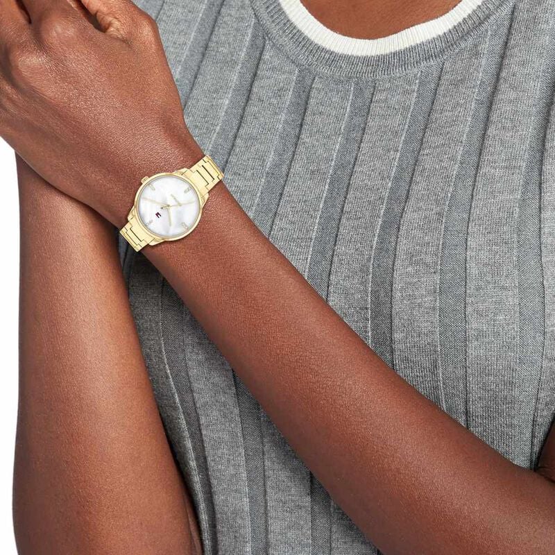 Tommy Hilfiger Quartz Analog White Dial Stainless Steel Strap Watch for Women NETH1782546 - KRISHNA WATCH COMPANY