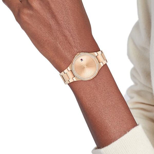 Tommy Hilfiger Quartz Analog Rose Gold Stainless Steel Strap for Women th1782643 - KRISHNA WATCH COMPANY