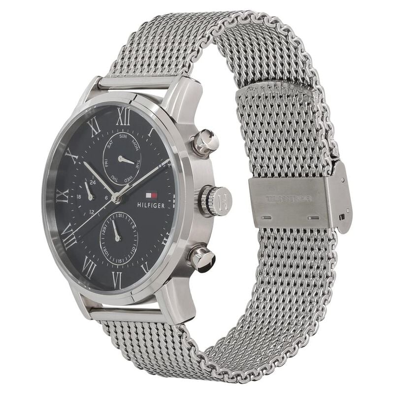Tommy Hilfiger Quartz Multifunction Blue Dial Metal Strap Watch for Men NETH1791398 - KRISHNA WATCH COMPANY