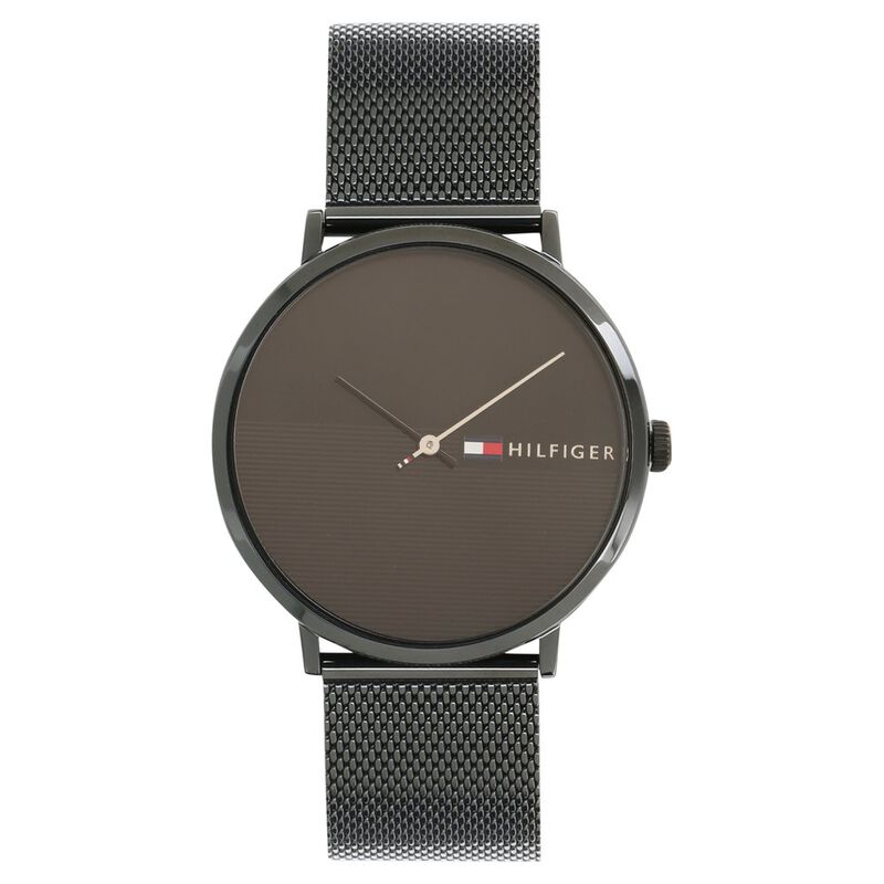 Tommy Hilfiger Quartz Analog Black Dial Metal Strap Watch for Men NETH1791464W / NETH1791464 - KRISHNA WATCH COMPANY