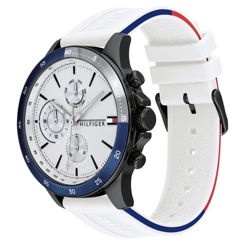 Tommy Hilfiger Multifunction White Dial Watch for Men - NCTH1791723 - KRISHNA WATCH COMPANY