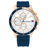 Tommy Hilfiger Quartz Multifunction White Dial Silicone Strap Watch for Men TH1791778 - KRISHNA WATCH COMPANY