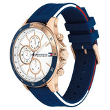Tommy Hilfiger Quartz Multifunction White Dial Silicone Strap Watch for Men TH1791778 - KRISHNA WATCH COMPANY