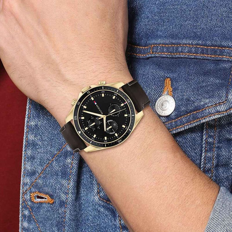 Tommy Hilfiger Black Dial Quartz Multifunction Watch for Men NETH1791836W - KRISHNA WATCH COMPANY