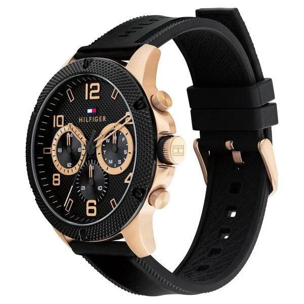 Tommy Hilfiger Black Dial Quartz Analog Watch for Men neth1792028 - KRISHNA WATCH COMPANY